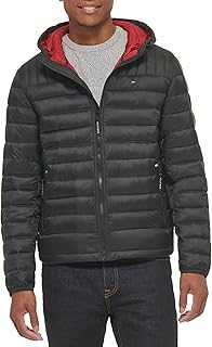 Men's Water Resistant Ultra Loft Filled Hooded Puffer Jacket