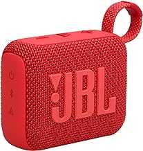 Go 4 - Ultra-Portable, Waterproof and Dustproof Bluetooth Speaker, Big Pro Sound with Punchy bass, 7-Hour Built-in Battery, Made in Part with Recycled Materials (Red)