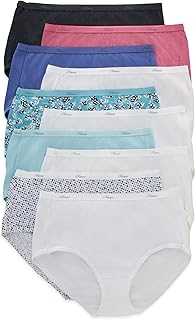 Women's Cotton Brief Value Pack, 10-Pack, Assorted Brief Underwear (Colors May Vary)