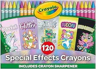 Special Effects Bulk Crayon Set (6 Pack), 24 Crayons for Kids, Coloring Supplies for Arts & Crafts, Glitter, Pastel, Bold & Bright, Neon, Metallic [Amazon Exclusive]