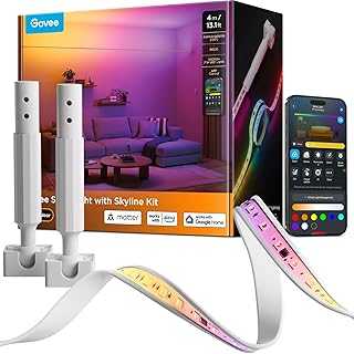 Strip Light with Skyline Kit, 13.1ft Smart Led Strip Lighting Work with Alexa, Google Assistant and Matter, RGBWWIC Color Changing Light Strip, LED Lights for Bedroom, Party, Home Decor