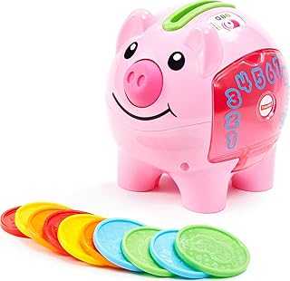 Baby & Toddler Toy Laugh & Learn Smart Stages Piggy Bank with Educational Songs & Phrases for Infants Ages 6+ Months