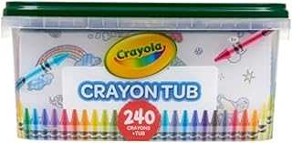 Crayon Tub (240ct), Bulk Crayon Set for Crafting, 120 Unique Colors, Classroom Must Have for Teachers, Coloring Supplies for Kids, 3+ [Amazon Exclusive]