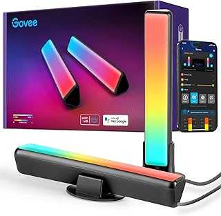 Smart LED Light Bars, Work with Alexa and Google Assistant, RGBICWW WiFi TV Backlights with Scene and Music Modes for Gaming, Pictures, PC, Room Decoration