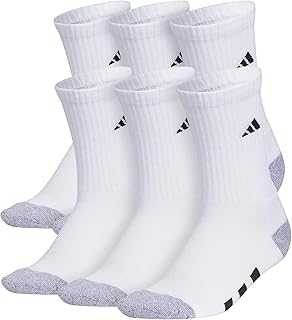 Boys' Youth Athletic Cushioned 6-Pack, Crew Socks Kids for Sports, Durable & Breathable