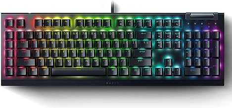 BlackWidow V4 X Mechanical Gaming Keyboard: Yellow Switches Linear & Silent - 6 Macro Keys - Chroma RGB - Doubleshot ABS Keycaps - Roller & Media Keys Snap Tap