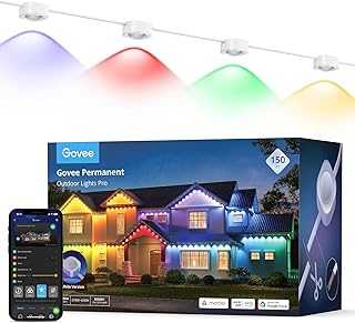 Permanent Outdoor Lights Pro, 150ft with 90 RGBIC LED Lights for Daily and Accent Lighting, 75 Scene Modes for Outdoor Decor, IP67 Waterproof, Works with Alexa, Google Assistant, Matter, White