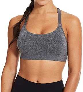 Women Sports Bra, 3-Pack (Black/White/Grey, Small)