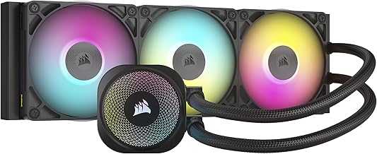 iCUE Link Titan 360 RX RGB Liquid CPU Cooler – 360mm AIO – Low-Noise – FlowDrive Cooling Engine – Intel LGA 1851/1700, AMD AM5/AM4 – 3X RX120 RGB Fans – iCUE Link System Hub Included – Black