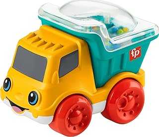 Baby Toy Poppity Pop Dump Truck Push-Along Vehicle with Fine Motor Activities For Infants Ages 6+ Months