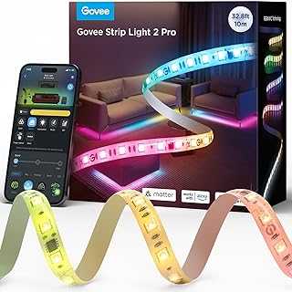 RGBIC Strip Light 2 Pro with Matter, 32.8ft Wi-Fi LED Lights for Bedroom, Cabinet, Party, TV and Gaming Desk, Smart Led Strip Lights Compatible with Alexa and Google Assistant, Home Decor