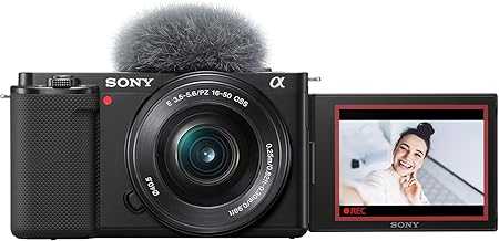 Alpha ZV-E10 - APS-C Interchangeable Lens Mirrorless Vlog Camera Kit - Black