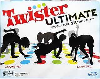 Twister Ultimate: Bigger Mat, More Colored Spots, Family, Kids Party Game Age 6+; Compatible with Alexa (Amazon Exclusive)