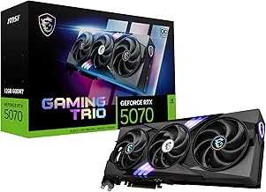 RTX 5070 12G Gaming Trio OC Graphics Card (12GB GDDR7, 192-bit, Extreme Performance: 2625 MHz, DisplayPort x3 2.1a, HDMI 2.1b, NVIDIA Blackwell Architecture)