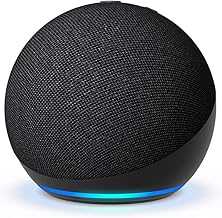 Like-New Amazon Echo Dot (newest model), Vibrant sounding Alexa speaker, Great for bedrooms, dining rooms and offices, Charcoal