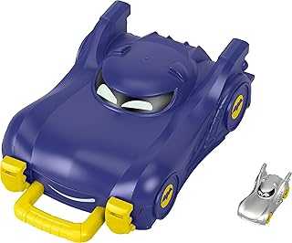 DC Batwheels Preschool Toy Bat The Batmobile Carrying Case with 1:55 Scale Diecast Car for Ages 3+ Years