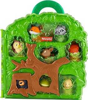 Little People Toddler Toy Forest Friends Carry Case Playset with Animal Figures for Pretend Play Kids Ages 1+ Years