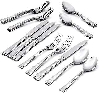 Oneida Butler 20 Piece Everyday Flatware, Service for 4, 18/0 Stainless Steel, Silverware Set