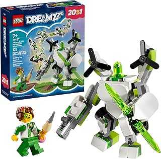 DREAMZzz Z-Blob's Robot and Vehicle Adventures Robot Toy Building Kit - Mech Suit Set for Kids, Boys and Girls, Ages 7+ - 19 Rebuild Options for Pretend Play - Gift Idea for Birthday - 71487