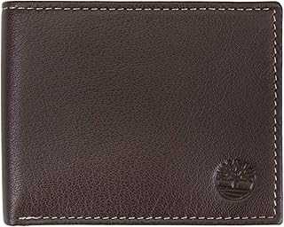 Men's Leather Wallet With Attached Flip Pocket, Brown (Blix), One Size
