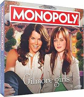 Monopoly: Gilmore Girls, Buy, Sell & Trade Iconic Stars Hollow Locations, Includes 6 Collectible Tokens Like Coffee Cup & Luke’s Hat, Fun Game for Fans & Families, Official Gilmore Girls Merchandise