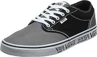 Men's Atwood Shoe | Low-Top Fashion Sneakers for Work, Walking & Casual Everyday Wear, (Varsity Textile) Black/P, 9.5
