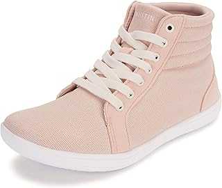 Women's Wide High-Top Canvas Barefoot Sneakers | Minimalist Street-Ready Fit | Comfort-Forward Ankle Support