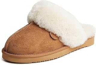 Women's Fireside Sydney Shearling Fur Indoor/Outdoor Scuff Slipper with Wide Widths