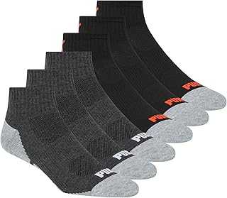 Men's 6 Pack Quarter Crew Socks