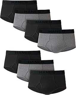 Men's Tagless Briefs, Soft Moisture Wicking Underwear, Tagless, 7-pack