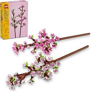 Cherry Blossom Building Toy for Kids, Girls & Boys, Ages 8+ - Artificial Cherry Blossom Decor for Home & Display - Creative Gift Idea for Plant & Flower Lovers - 40725