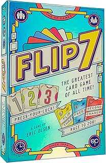 Flip 7, The Ultimate Blend of Press Your Luck and Strategy, Fast-Paced Addictive Card Game, Quick to Learn and Easy to Teach, Perfect for Game Nights, 3+ Players, Ages 8 & Up, 20 minutes Play Time