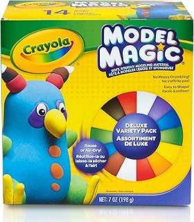 Model Magic Deluxe Variety Pack (14ct), Kids Air Dry Clay, 7oz, Bulk Modeling Clay Alternative, Arts & Craft Supplies for Kids, 4+
