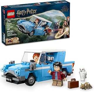 Harry Potter Flying Ford Anglia, Buildable Car Toy with 2 Minifigures for Role Play, Fantasy Playset for Kids, Harry Potter Car, Gift for Boys, Girls and Any Fan Ages 7 and Up, 76424