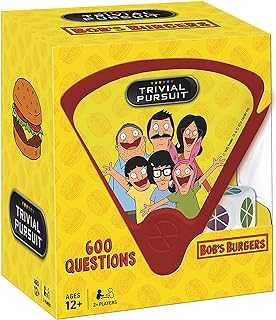 Trivial Pursuit Bob's Burgers (Quickplay Edition) | Trivia Game Questions from Bob's Burgers | 600 Questions & Die in Travel Sized Container | Officially Licensed Bob's Burgers Game