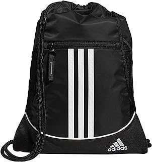Alliance Sackpack, Drawstring Backpack, Lightweight Small Gym Bag for Women and Men, Black, One Size