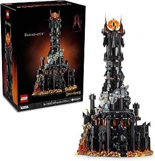 Icons Lord of The Rings Barad-dûr Building Set for Adults - Lord of The Rings Collectible for Fans - Includes 6 Minifigures - Gift for Men and Women - 10333