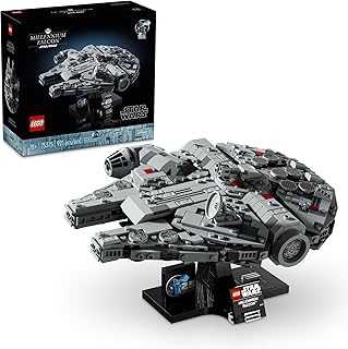 Star Wars Millennium Falcon A New Hope 25th Anniversary Collectable Model - DIY Building Sets for Adults, Men & Women, Ages 18+ - Comes with Display Stand - Star Wars Gift - 75375