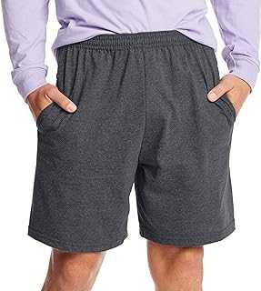 Mens Jersey Cotton With Pocket Workout-and-training-shorts, Charcoal Heather, Medium US
