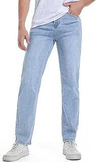 Men's Jeans Regular fit Blue Straight Stretch Fashion Comfort Jeans