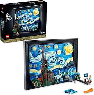 Ideas Vincent Van Gogh The Starry Night - 3D Puzzle Building Set for Adults, Ages 18+ - Beautifully Detailed Home Wall Art Decor - Unique Gift Idea for Art Fans - 21333