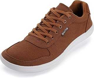 Men's Wide Barefoot Shoes | Canvas Minimalist Sneakers | Zero Drop Sole