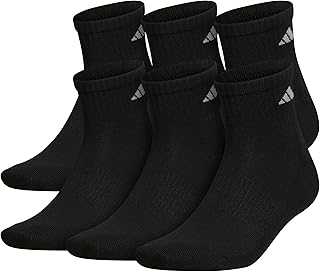 Men's Socks, Athletic Cushioned Quarter 6-Pack, Ankle Fit with Arch Support