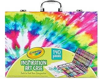 Inspiration Art Case Coloring Set - Tie-Dye (140ct), Art Supplies Set For Kids, Drawing Kit, Travel Gift for Girls & Boys, Ages 5+ [Amazon Exclusive]
