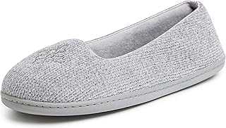 Women's Cozy Memory Foam Indoor Rebecca Closed Back House Ballet Slipper with Wide Widths