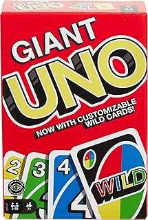 Giant UNO Family Card Game with 108 Oversized Cards and Instructions, Great Toy for Kids Ages 7 Years and Older
