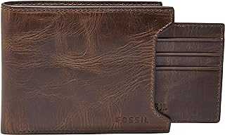 Men's Derrick Leather Bifold Sliding 2-in-1 with Removable Card Case Wallet, Dark Brown, (Model: ML3685201)
