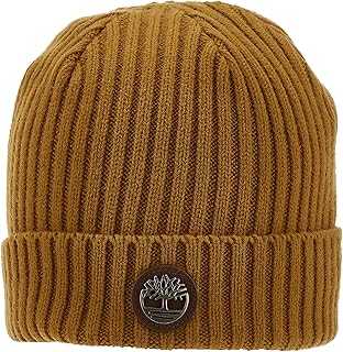 Men's Ribbed Watch Cap with Logo Plate